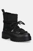Śniegowce damskie - Tommy Hilfiger śniegowce REAL SHEARLING LACEUP damskie kolor czarny FW0FW08996 - miniaturka - grafika 1