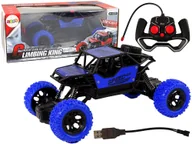 Zabawki zdalnie sterowane - ZDALNIE STEROWANE TERENOWE AUTO NA PILOTA NIEBIESKIE. - miniaturka - grafika 1