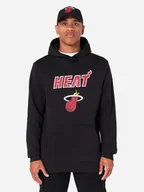 Bluzy męskie - Bluza męska z kapturem kangurka New Era NBA Regular Heat 60505424 2XL Czarna (0197883645197). Bluzy z kapturem męskie - miniaturka - grafika 1