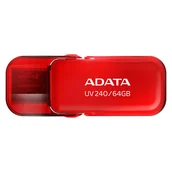 Pendrive - ADATA UV240 64 GB USB Typu-A 2.0 Czerwony AUV240-64G-RRD - miniaturka - grafika 1