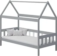 Łóżka dla dzieci i młodzieży - Elior Szare łóżko dziecięce z materacem - Dada 3X 190x80 cm - miniaturka - grafika 1