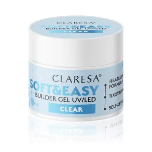 Claresa, Żel budujący, SOFT&EASY BUILDER GEL CLEAR, 90g - Żele do paznokci - miniaturka - grafika 1