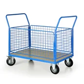 Wózki magazynowe - B2B Partner Wózek platformowy z 4 ścianami drucianymi, 1200x800 mm CZ50D - miniaturka - grafika 1