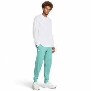 Męskie spodnie dresowe Under Armour UA Rival Fleece Joggers - turkusowe - UNDER ARMOUR - Spodnie sportowe męskie - miniaturka - grafika 1