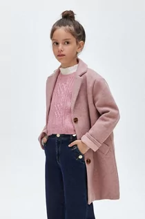 Kurtki i płaszcze dla dziewczynek - Mayoral płaszcz dziecięcy kolor różowy - grafika 1