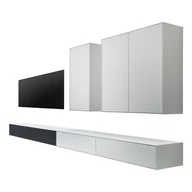 Szafki RTV - Czarno-biały zestaw szafki pod TV i 2 komód Edge by Hammel – Hammel Furniture - miniaturka - grafika 1