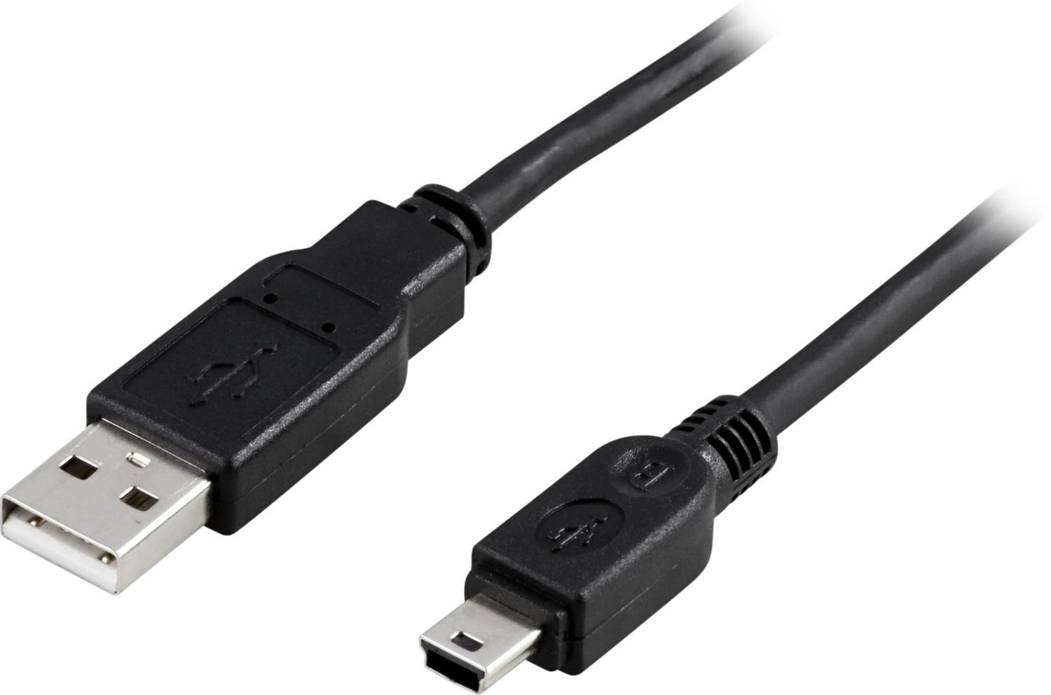 USB-A 2.0 - Mini USB-B 1m Black