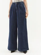 Spodnie damskie - Rinascimento Jeansy CFC0115466003 Granatowy Relaxed Fit - miniaturka - grafika 1