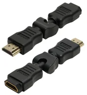 Złącza, przejściówki, adaptery - Adapter LogiLink HDMI AM/AF 270° Czarny (4260113576151) - miniaturka - grafika 1