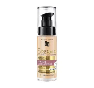 AA AA 5 Repair Technologia Wieku podkład pielęgnacyjny idealne wygładzenie 01 Light 30ml - Podkłady do twarzy - miniaturka - grafika 1