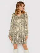 Sukienki - YAS Sukienka codzienna Leona 26026694 Złoty Slim Fit - miniaturka - grafika 1