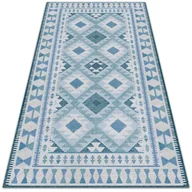 Dywany - Modny uniwersalny dywan winylowy Niebieskie romby 120x180 cm - miniaturka - grafika 1