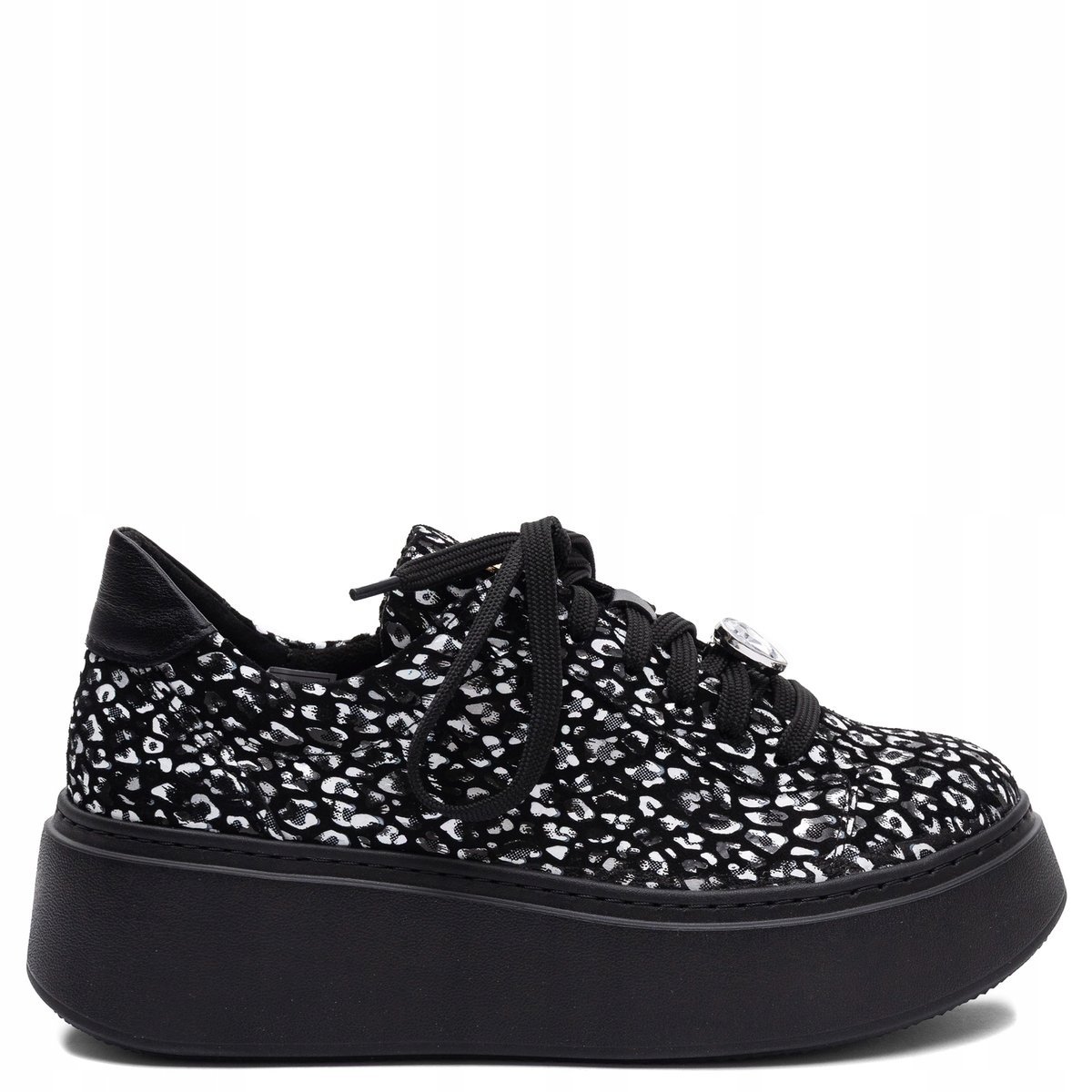 Maciejka Sneakersy Damskie Na Platformie Czarne 6191W-08/00-8 r.37