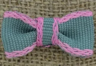 Prace ręczne dla dzieci - [0066194] Kokardka materiałowa morska 3szt - miniaturka - grafika 1