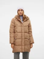 Kurtki damskie - Vero Moda Płaszcz pikowany "Nova" w kolorze jasnobrązowym - miniaturka - grafika 1