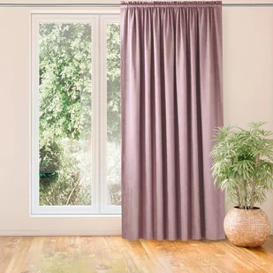 Zasłona MILANA kolor różowy styl klasyczny tunel 5 cm z grzywką 3 cm szenila 140x245 homede - CURT/HOM/MILANA/CHENILLE/TUNNEL/F/ - Zasłony - miniaturka - grafika 1