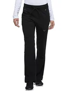 Spodnie damskie - Dickies Damskie spodnie z żebrowanej siatki średniej długości, czarne, M, czarny, M - miniaturka - grafika 1
