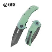 Noże - Nóż składany Kubey Bravo One Tanto Jade G10, Blackwashed AUS-10 by Mikkel Willumsen (KU318G) - miniaturka - grafika 1