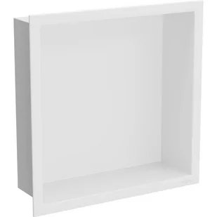 Mexen X-Wall-R półka wnękowa z kołnierzem 30 x 30 cm, biała - Półki łazienkowe - miniaturka - grafika 1