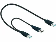 Kable USB - Delock Kabel USB 3.0 AM M +Power AM M -AM M 60cm AKDEKKU00000004 - miniaturka - grafika 1