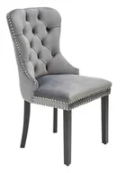 Krzesła - Szare pikowane krzesło z kołatką E2-Z50 - miniaturka - grafika 1