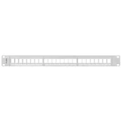 Szafy rack - Lanberg Patch panel pusty PPKS-1024-S 24 port 1U 19\" do modułów keystone szary PPKS-1024-S - miniaturka - grafika 1