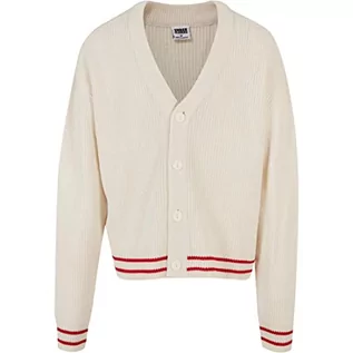 Swetry męskie - Urban Classics Męski kardigan Sporty Boxy Sweater, biały piasek, 4XL, Whitesand, 4XL - grafika 1