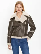 Płaszcze damskie - Fracomina Kożuch FS23WC1001O44601 Brązowy Regular Fit - miniaturka - grafika 1