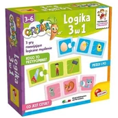 Gry planszowe - Lisciani Giochi Carotina Logika 3w1 - miniaturka - grafika 1
