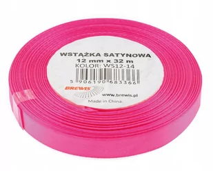Brewis Wstążka dekoracyjna satynowa 12mm/32m jasnoróżowa - Pasmanteria - miniaturka - grafika 1