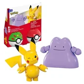 Klocki - Mega Pokemon Klocki Pikachu I Ditto Pokeball 2-Pak Zestaw 42 Elementy 6+ - miniaturka - grafika 1
