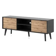 Szafki RTV - Szafka RTV loftowa WILLOW RTV154 Grafit / Dąb artisan - miniaturka - grafika 1