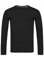 Koszulki męskie - Koszulka Męska Długi Rękaw ELASTIC Bawełna JAKOŚĆ STEDMAN 9620 CZARNA S - miniaturka - grafika 1