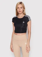 Koszulki i topy damskie - adidas T-Shirt adicolor Classics 3-Stripes HM4710 Czarny Slim Fit - miniaturka - grafika 1