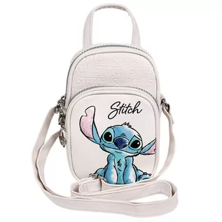 Nerki - DISNEY Stitch Ecru mini torebka, saszetka na pasku 17x11x5 cm - grafika 1