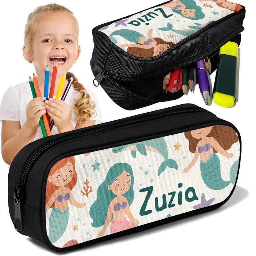 Piórnik TUBA + IMIĘ SYRENKI SYRENA Podwodna Kraina Personalizowany Prezent
