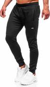 Spodnie sportowe męskie - Czarne dresowe spodnie męskie Denley KK2231 - miniaturka - grafika 1