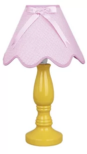 Candellux Lampka stołowa nocna ceramiczna żółto-różowa 60W E27 Lola 41-84354 41-84354 - Lampy stojące - miniaturka - grafika 1
