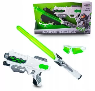 Zestaw Kosmiczny Miecz Świetlny +pistolet Dźwięk - Zabawki militarne - miniaturka - grafika 1