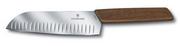 Noże kuchenne - Victorinox Nóż Santoku Z Rowkami braun - miniaturka - grafika 1