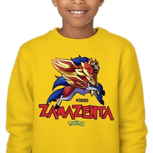 Bluza Dziecięca Żółta Bez Kaptura Prezent Dla Dziecka Zamazenta 164 Wzory - Bluzy dla dziewczynek - miniaturka - grafika 1