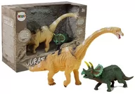 Figurki dla dzieci - Import LEANToys Zestaw Figurek Dinozaur Brachiosaurus, Triceratops - miniaturka - grafika 1