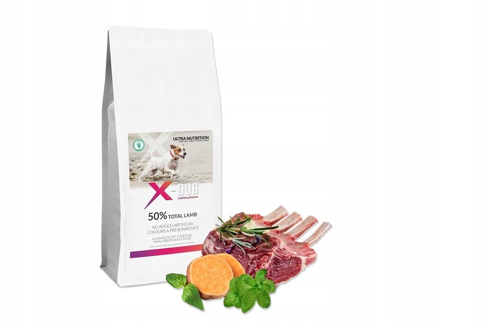 X-DOG GF ADULT SMALL JAGNIĘCINA BATAT I MIĘTA 2KG