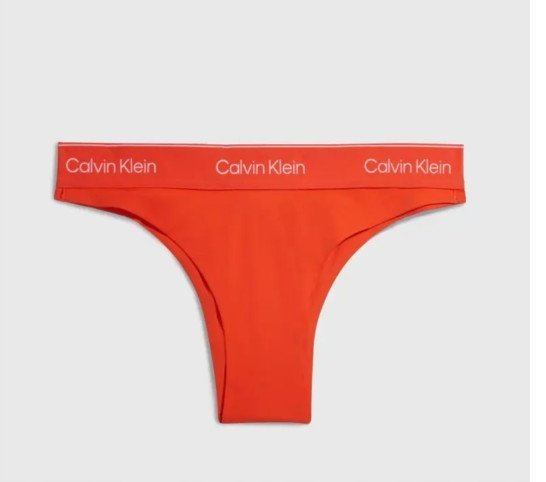 CALVIN KLEIN DAMSKIE MAJTKI BRAZYLIANY CZERWONE Z LOGO XS 0Z8A4_F* TIA