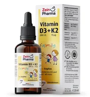 Witaminy i minerały - Zein Pharma - Vitamin D3 + K2 Family Drops, Płyn, 20 ml. - miniaturka - grafika 1