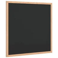 Tablice interaktywne - vidaXL Tablica kredowa z ramą z litego drewna sosnowego, czarna - miniaturka - grafika 1
