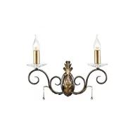 Lampy ścienne - Elstead Lighting Kinkiet LAMPA ścienna AMARILLI AML2 BR/GLD OPRAWA świecznikowa crystal brąz złote - miniaturka - grafika 1