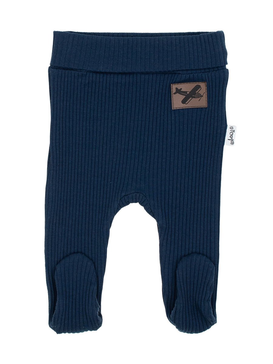 Chłopięcy półśpioch bawełniany prążek granatowy Nicol