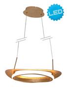 Lampy sufitowe - Nave LAMPA wisząca 7080058 metalowa OPRAWA zwis LED 10W owalny złoty 7080058 - miniaturka - grafika 1