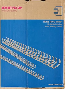 Renz preferencyjny ring wire drut grzebień do łączenia elementów w 3: 1, podziału 34 pętli, średnica 16.0 MM, 5/8 cala, biały 311600034 - Grzbiety do bindownic - miniaturka - grafika 1